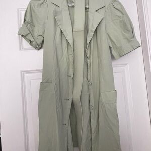 Princess Polly Green Mini Dress with Short Sleeves and Notched Lapel